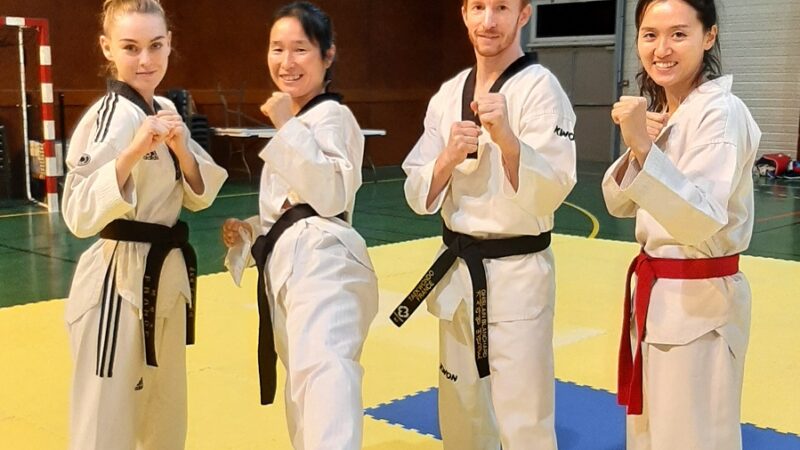 Alizée, Eriko, Ghislain et Yesl examen dan